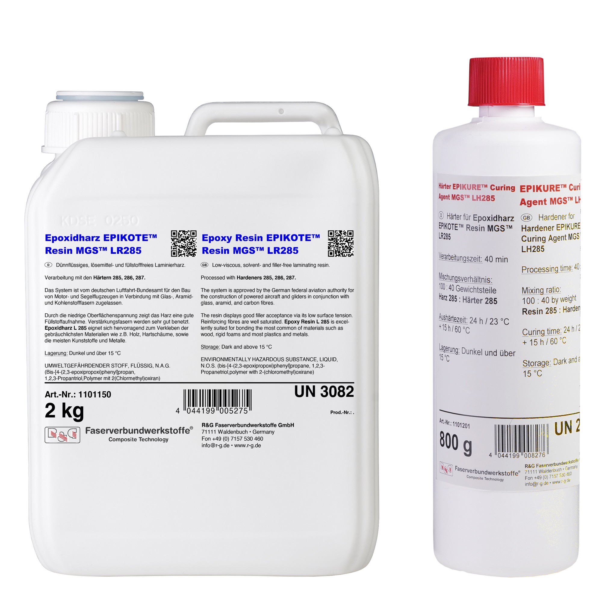 Epoxidharz EPIKOTE™ LR 285 + Härter EPIKURE™ LH 285 (50 Min.) Pkg./ 2,8 kg