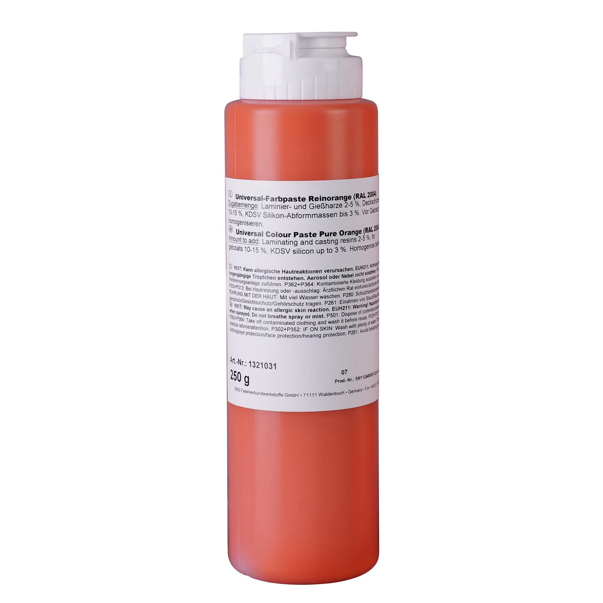 Universal-Epoxid-Farbpaste reinorange, Quetschflasche/ 250 g