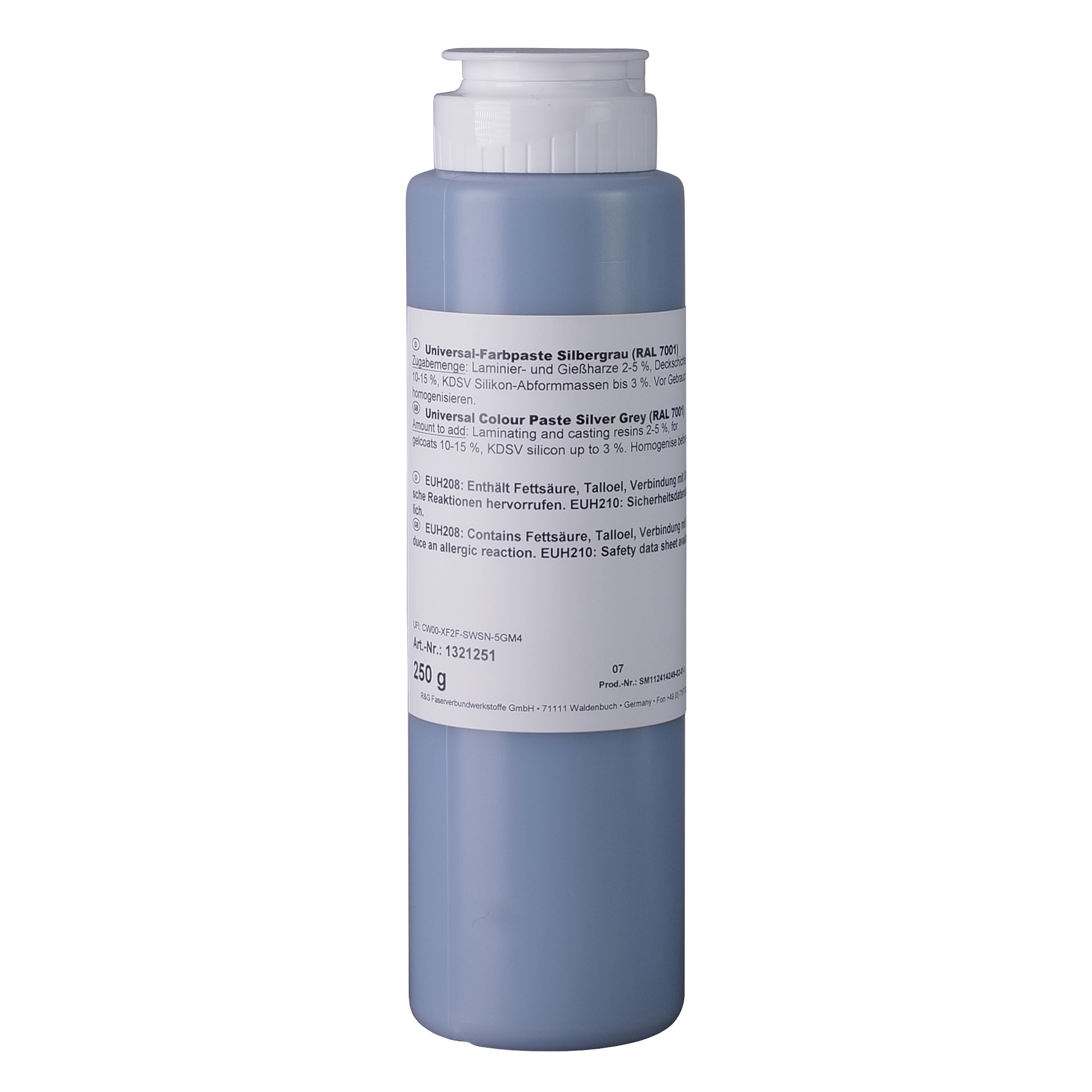 Universal Epoxy Colour Paste Silver grey, squeeze bottle/ 250 g 
