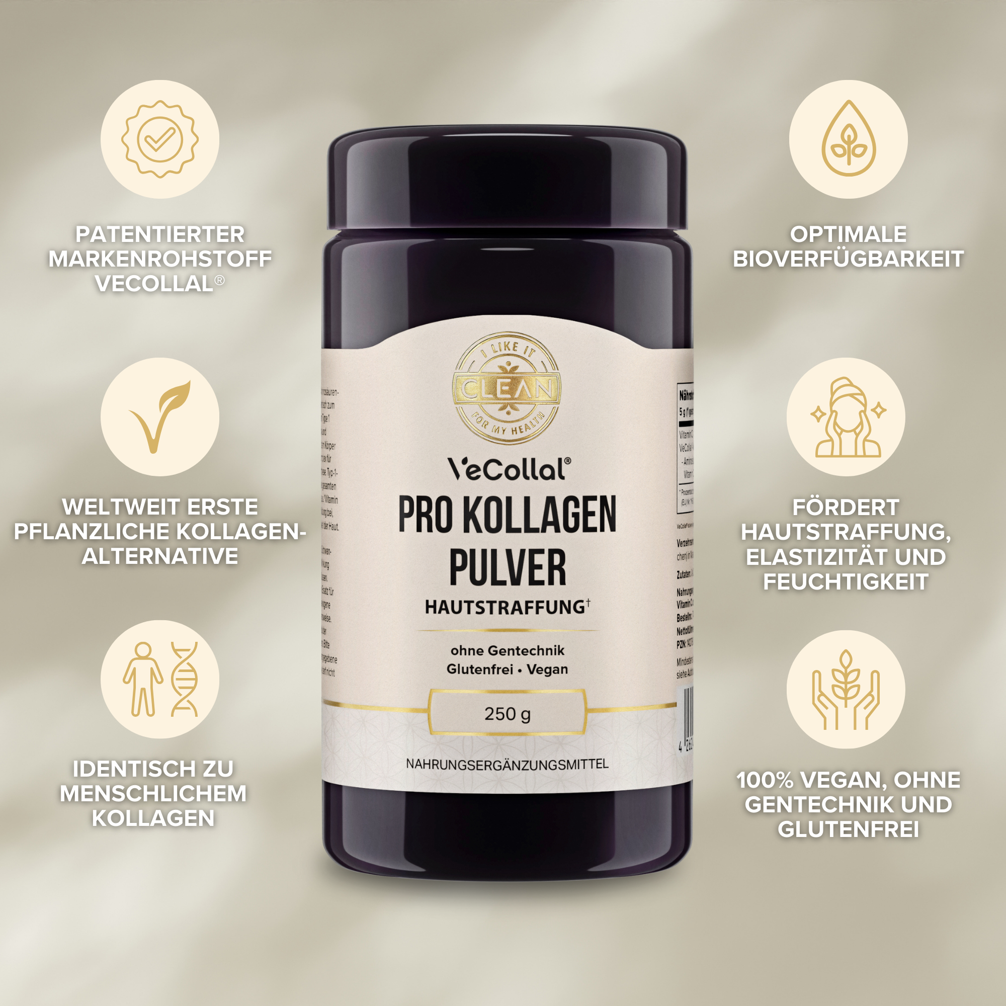 Produktfoto: Pro Kollagen Pulver VeCollal | | i like it clean