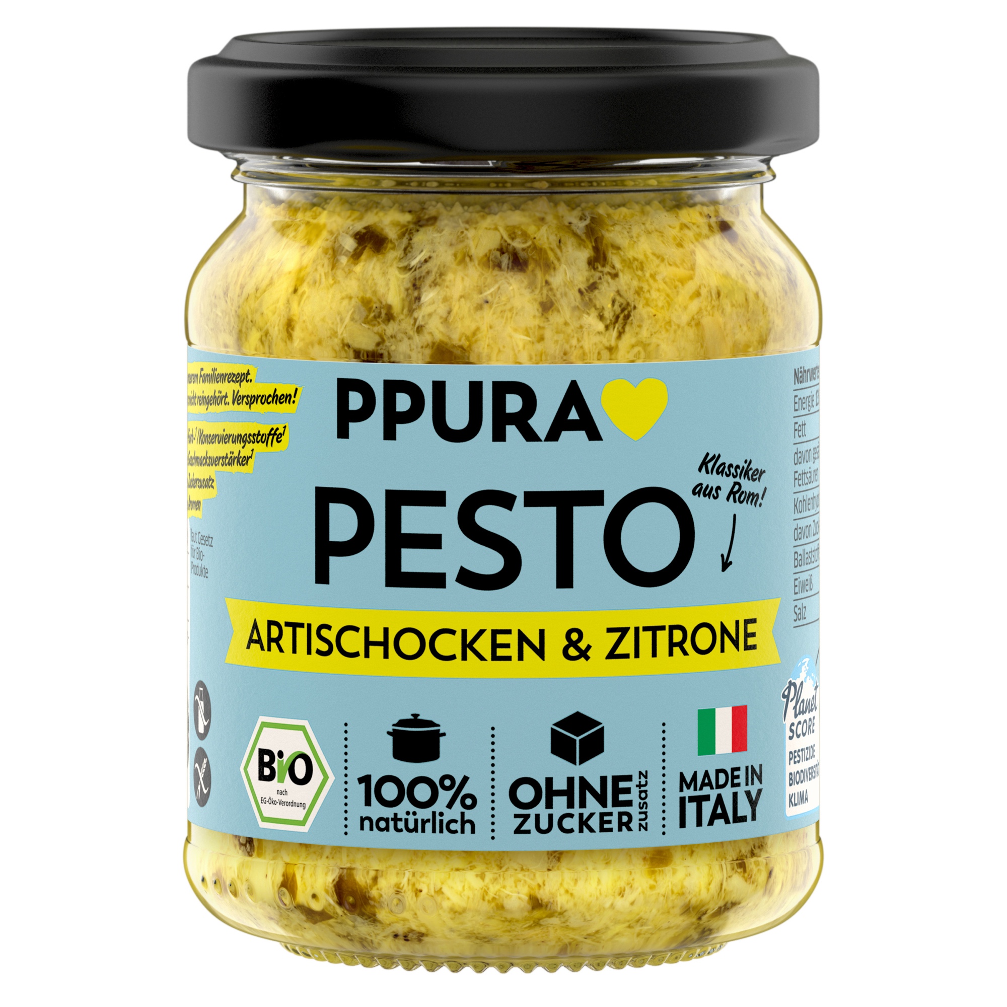 Produktfoto: Pesto Artischocken, Petersilie und sizilianische Zitrone 