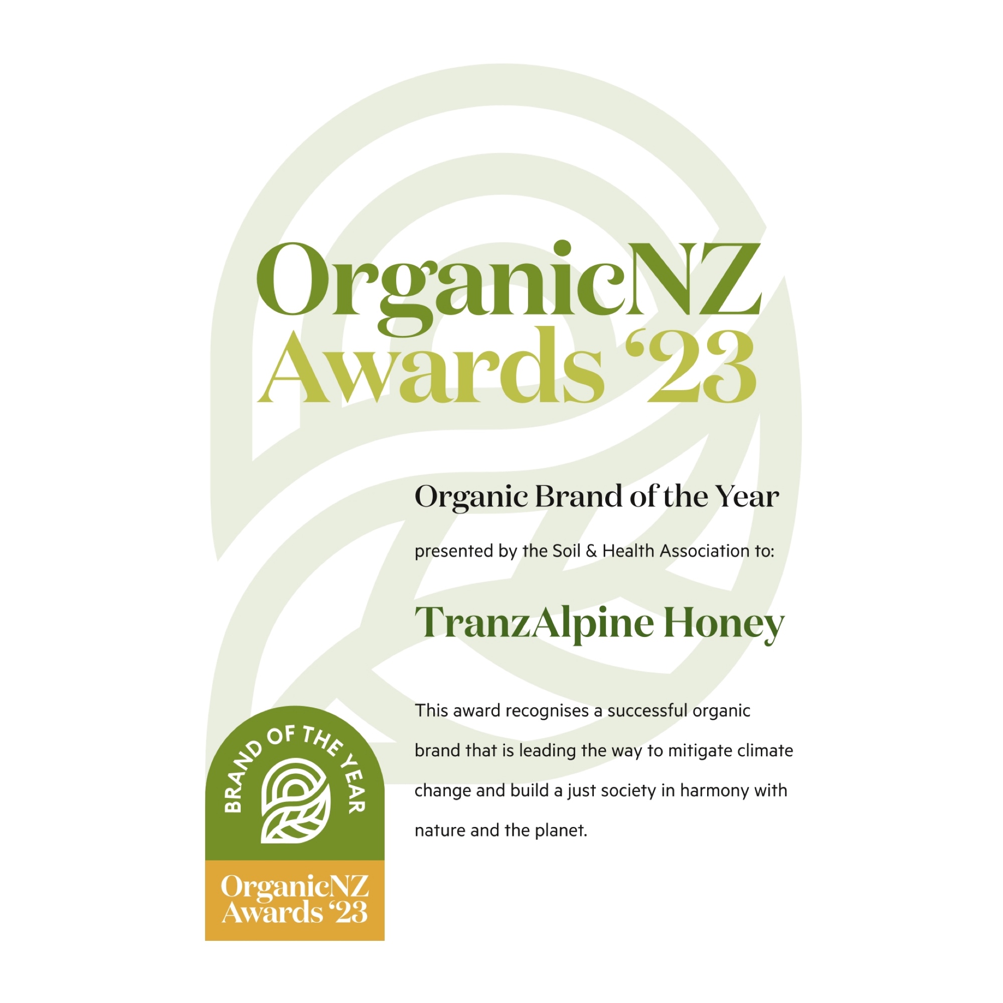 Produktfoto: Ein Glas Bio-Manuka-Honig der Marke TranzAlpine ist abgebildet. Das Etikett zeigt ein Bergmotiv und die Aufschrift 'Bio-Organic Manuka Honey MGO 400+ aus Neuseeland'. Der Honig ist in einem dunklen Glas mit schwarzem Deckel verpackt.