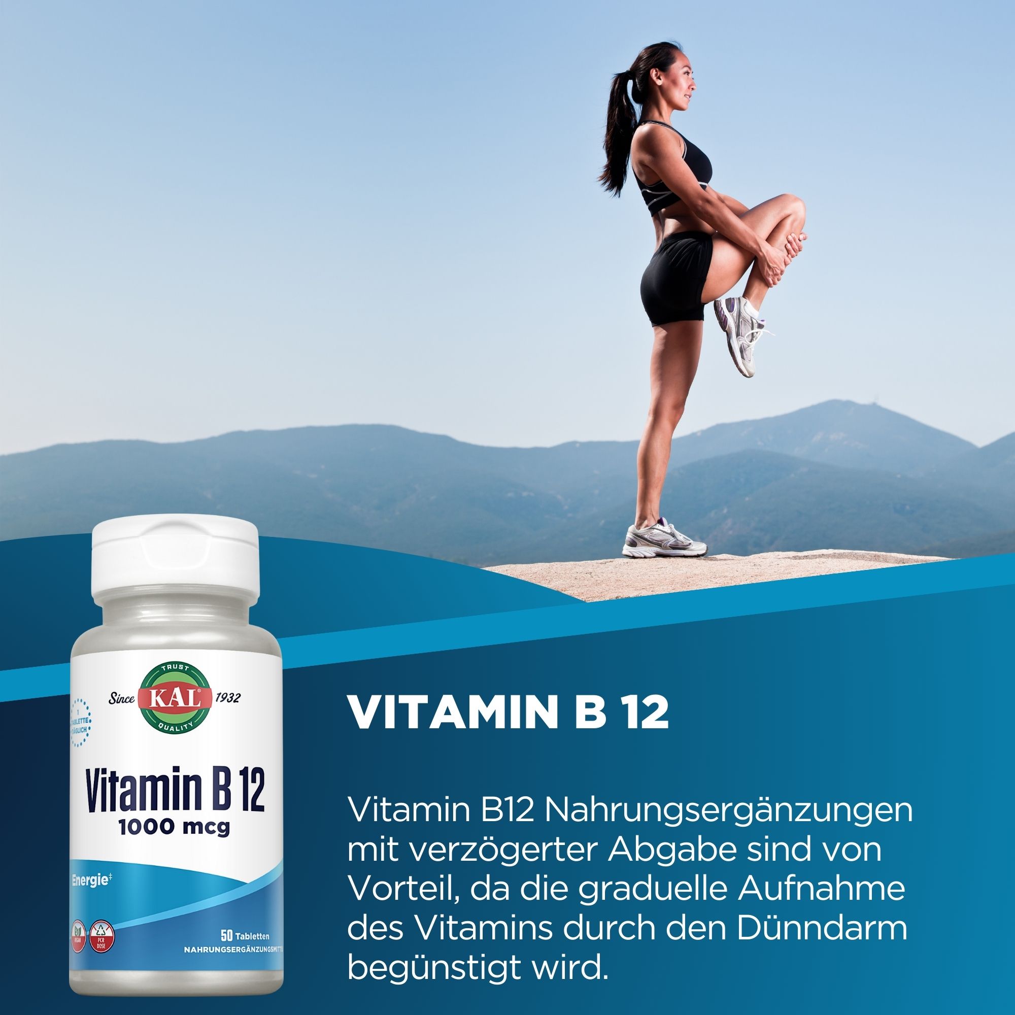 Produktfoto: Vitamin B 12, 1000 mcg,  50 T