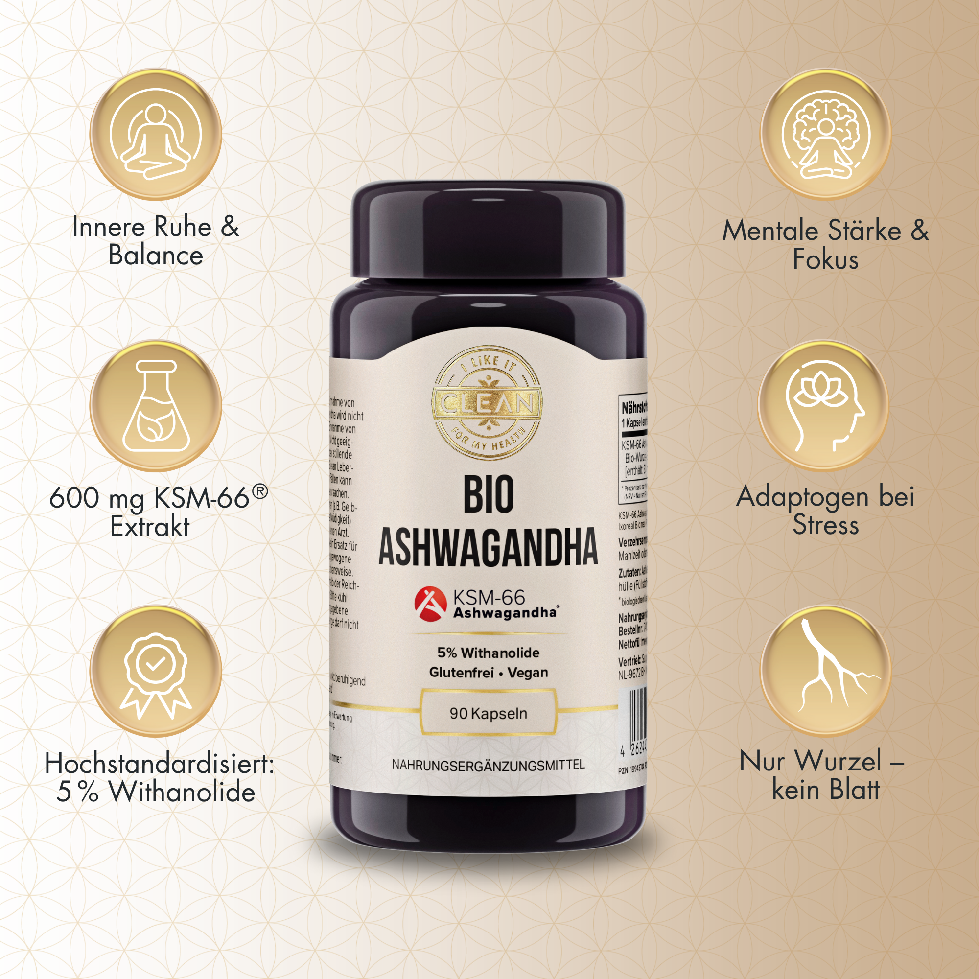 Produktfoto: Ashwagandha Bio Wurzel-Extrakt 600 mg | i like it clean