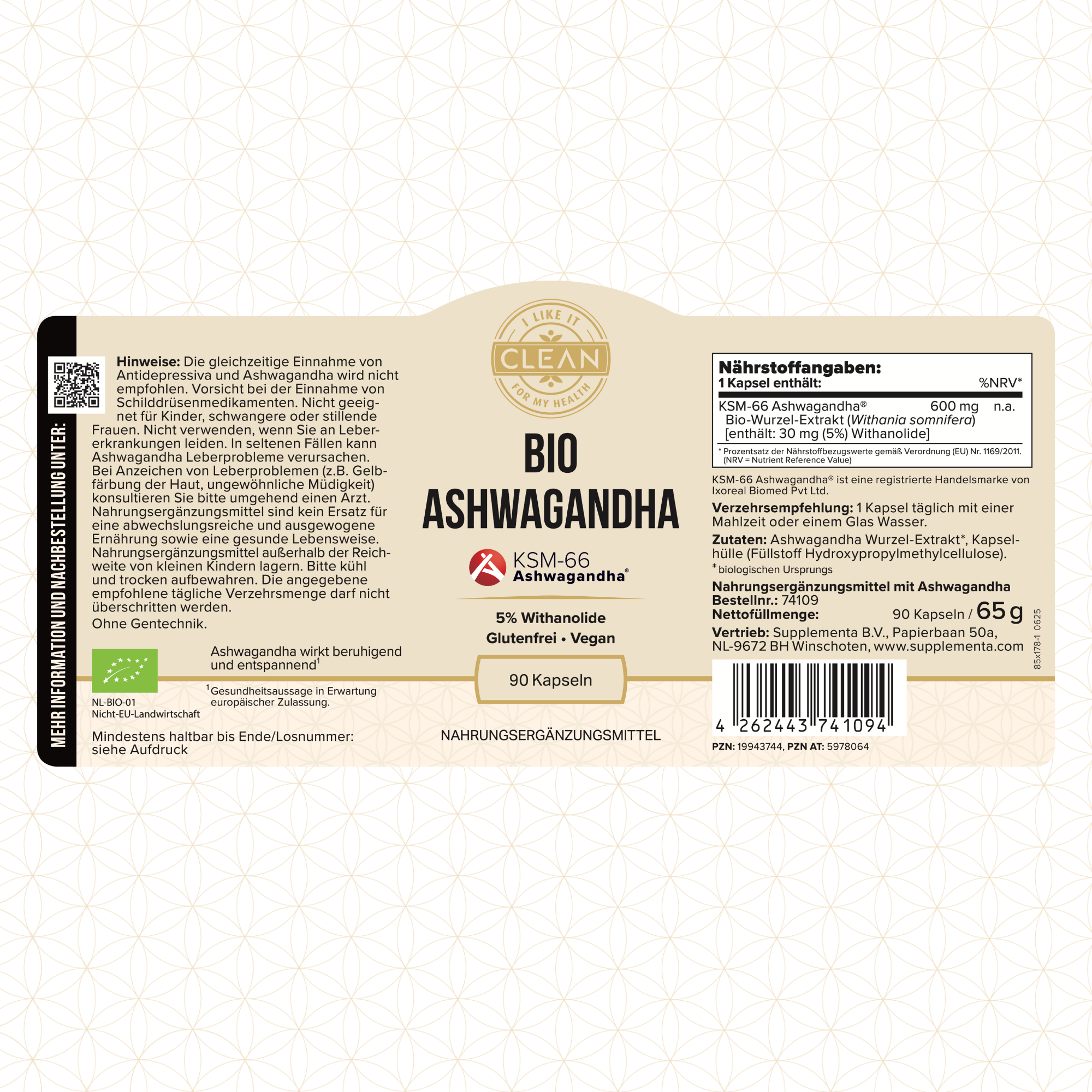 Produktfoto: Ashwagandha Bio Wurzel-Extrakt 600 mg | i like it clean