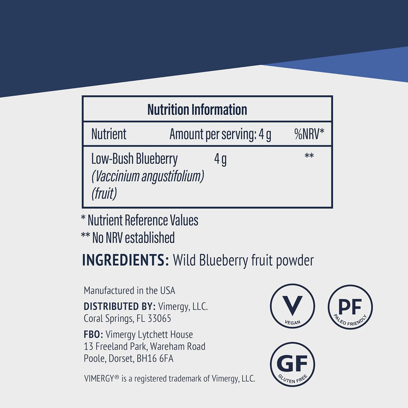 Produktfoto: Wilde Blaubeere (Wild Blueberry) Pulver | Vimergy
