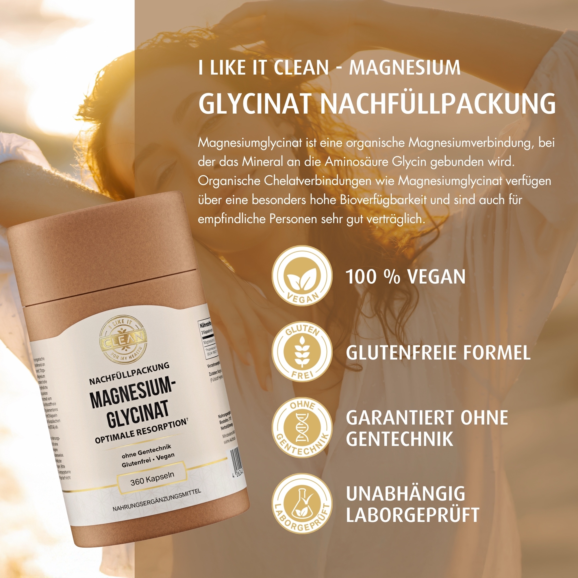 Produktfoto: Magnesiumglycinat Nachfüllpackung | i like it clean