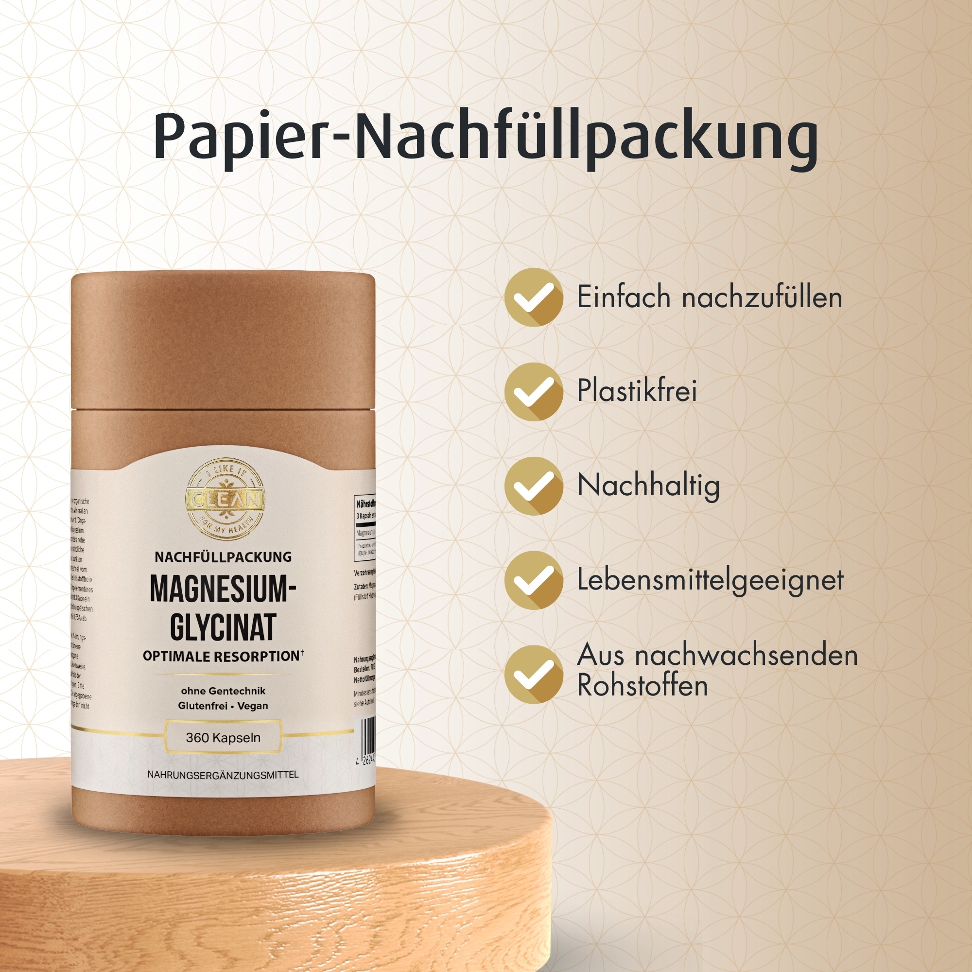 Produktfoto: Magnesiumglycinat Nachfüllpackung | i like it clean