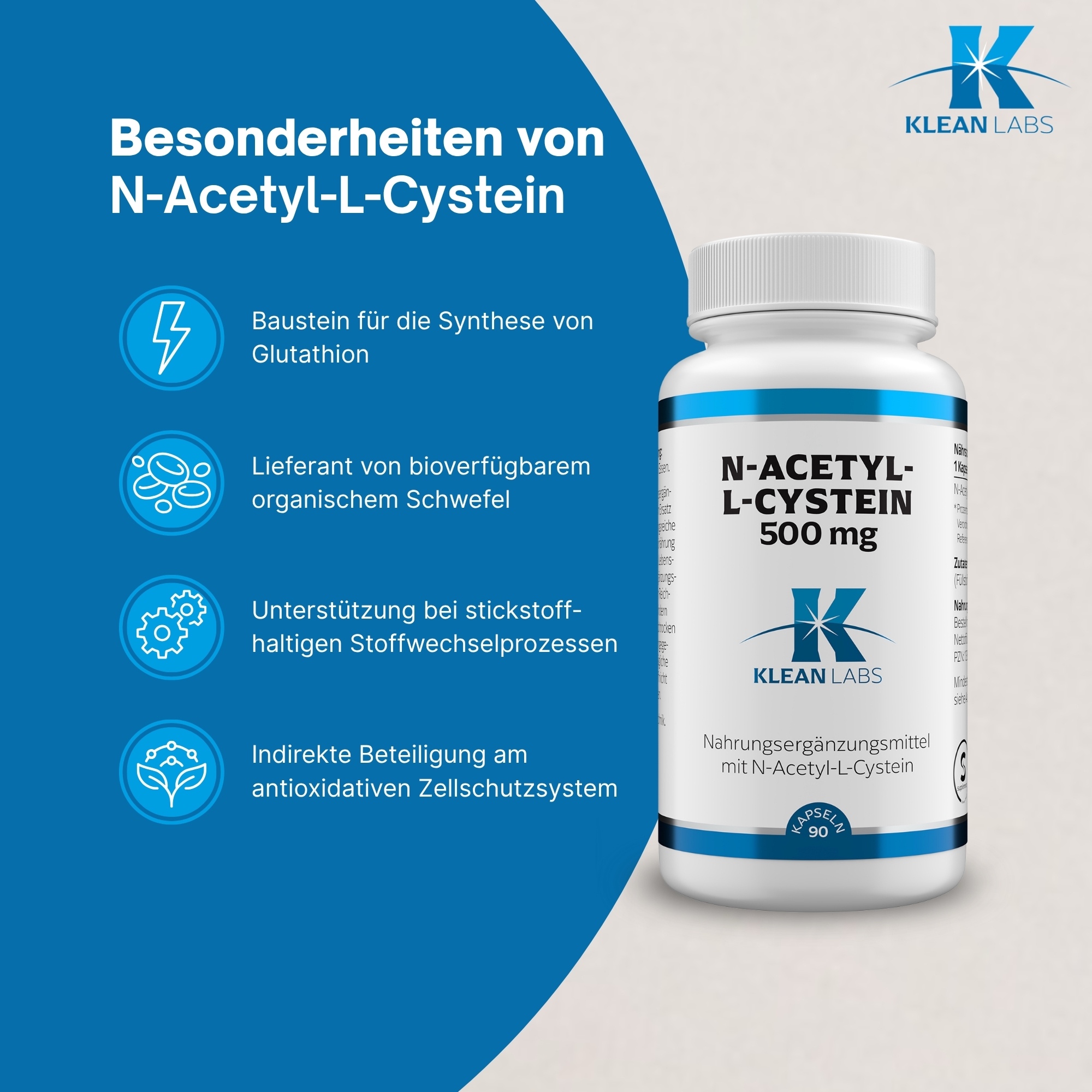 Produktfoto: N-Acetyl-L-Cystein 500 mg