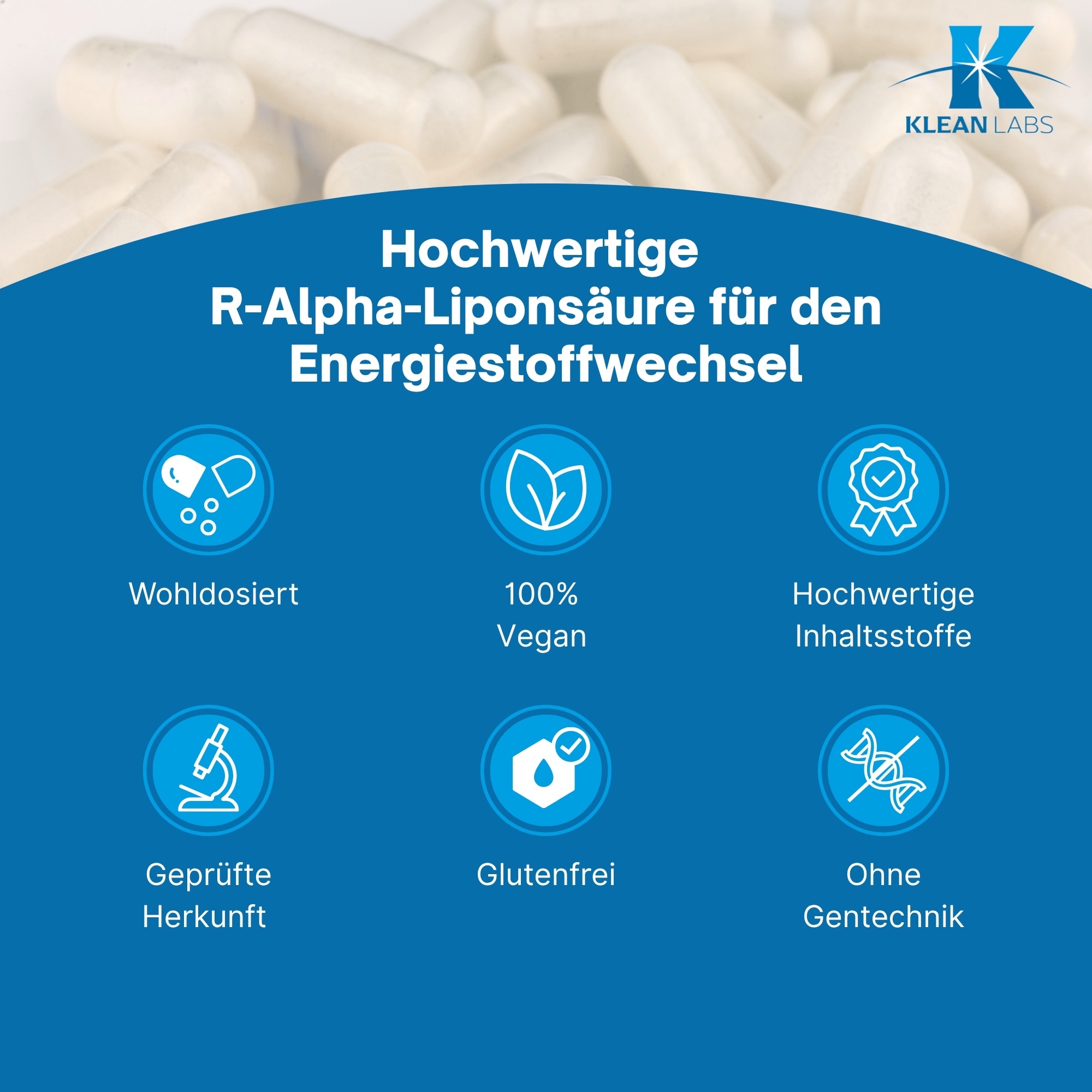 Produktfoto: R-Alpha-Liponsäure 40 mg KLEAN LABS
