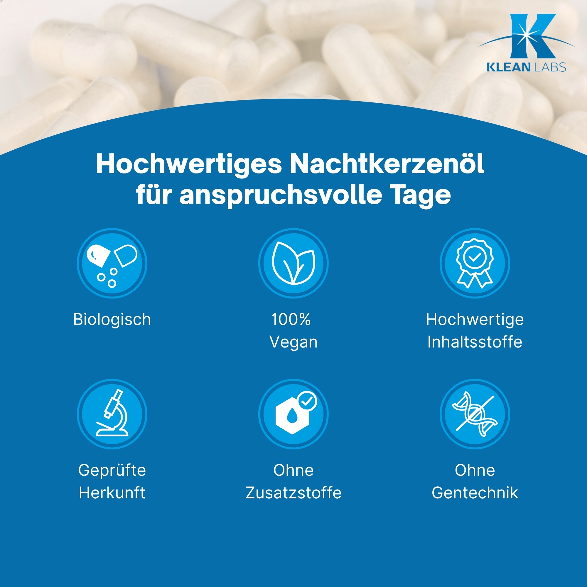 Produktfoto: Nachtkerzenöl 500 mg KLEAN LABS