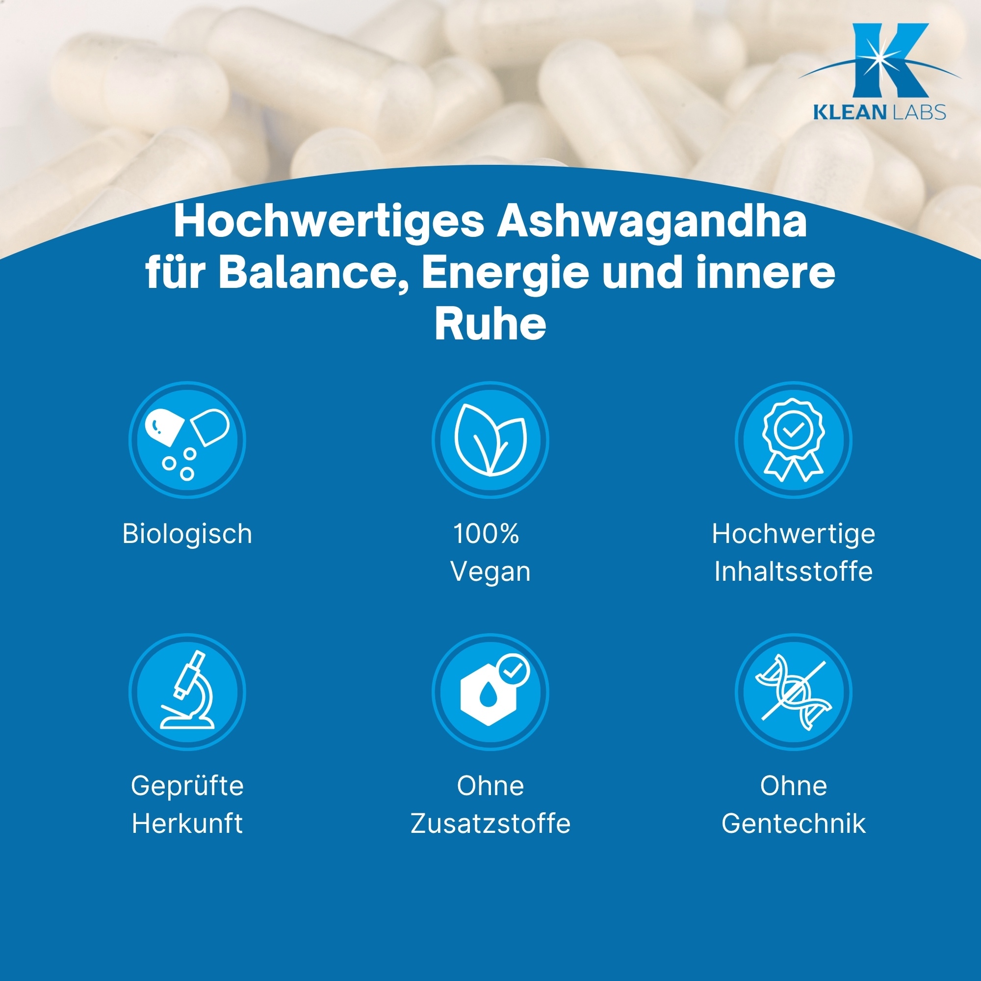Produktfoto: Ashwagandha Bio Wurzel-Extrakt 300 mg | Klean-Labs
