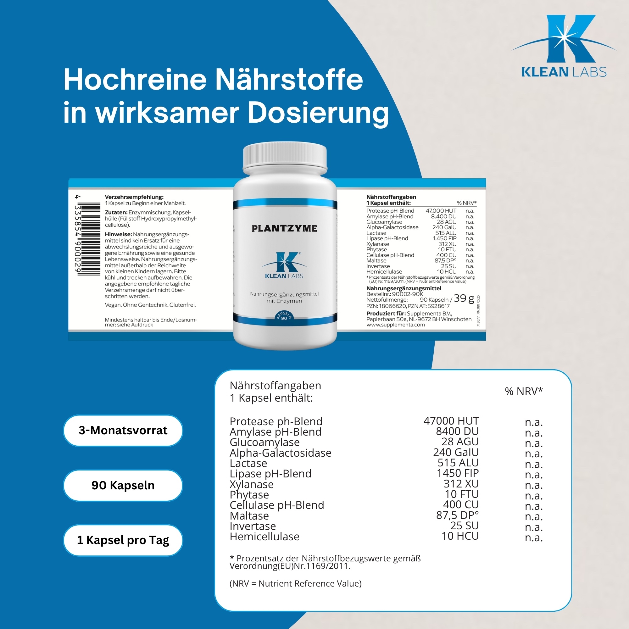Produktfoto: PlantZyme KLEAN LABS