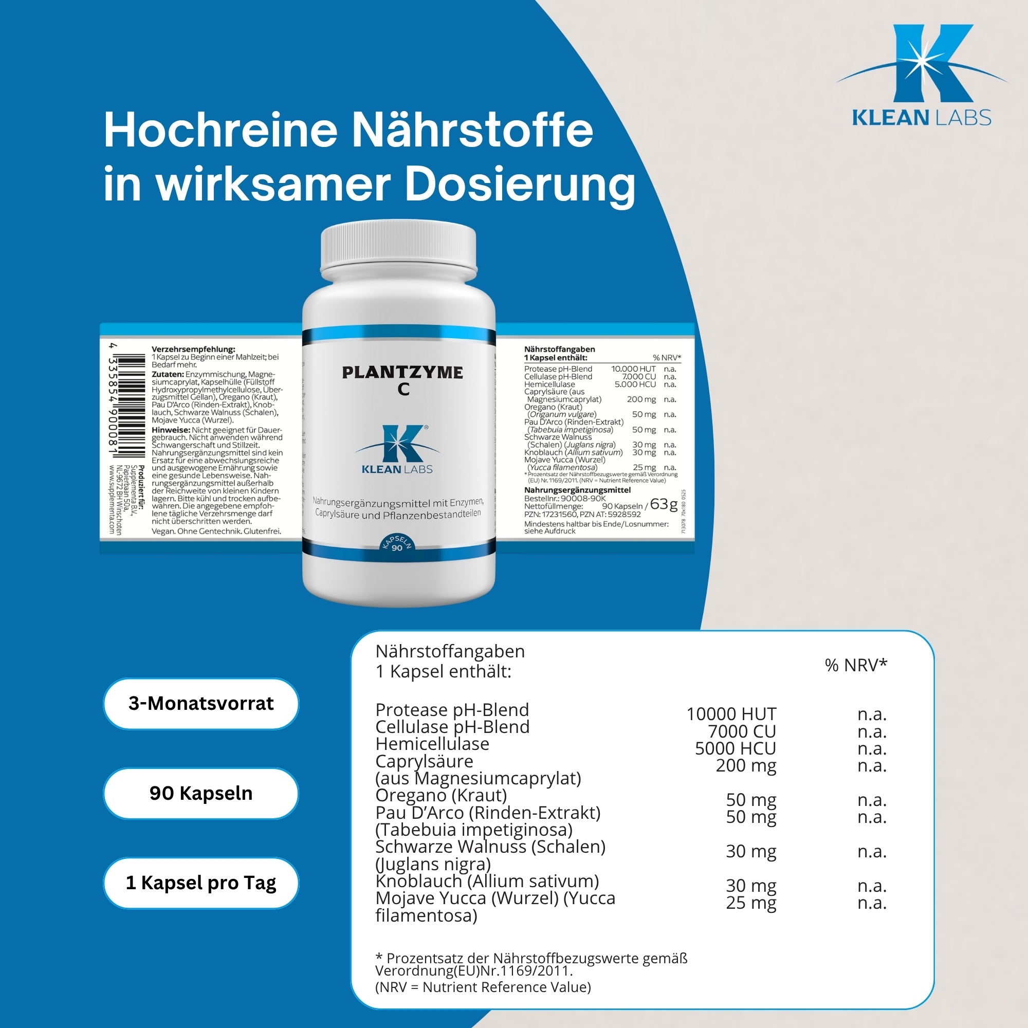 Produktfoto: PlantZyme C KLEAN LABS