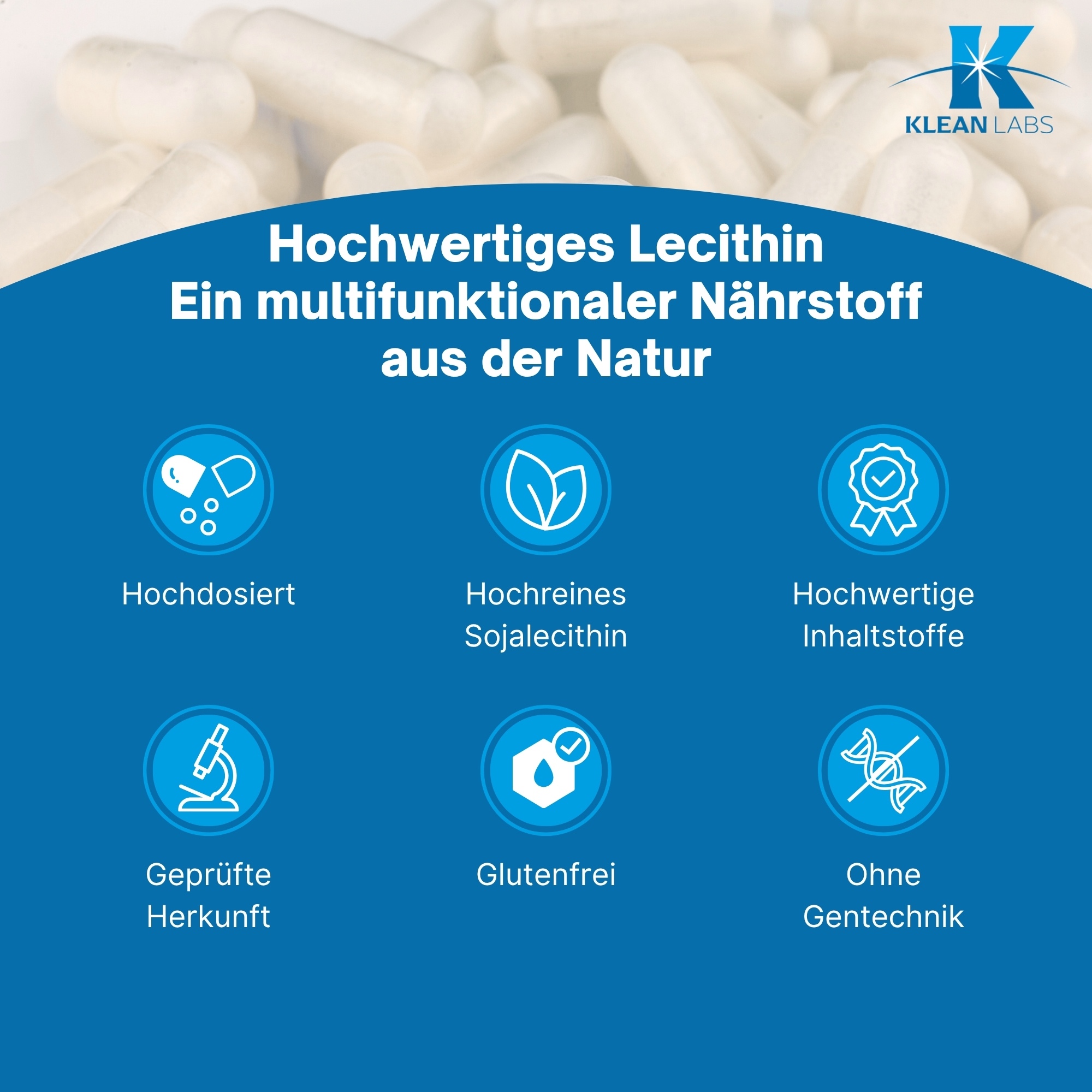 Produktfoto: Lecithin Weichkapseln 1200 mg Klean Labs