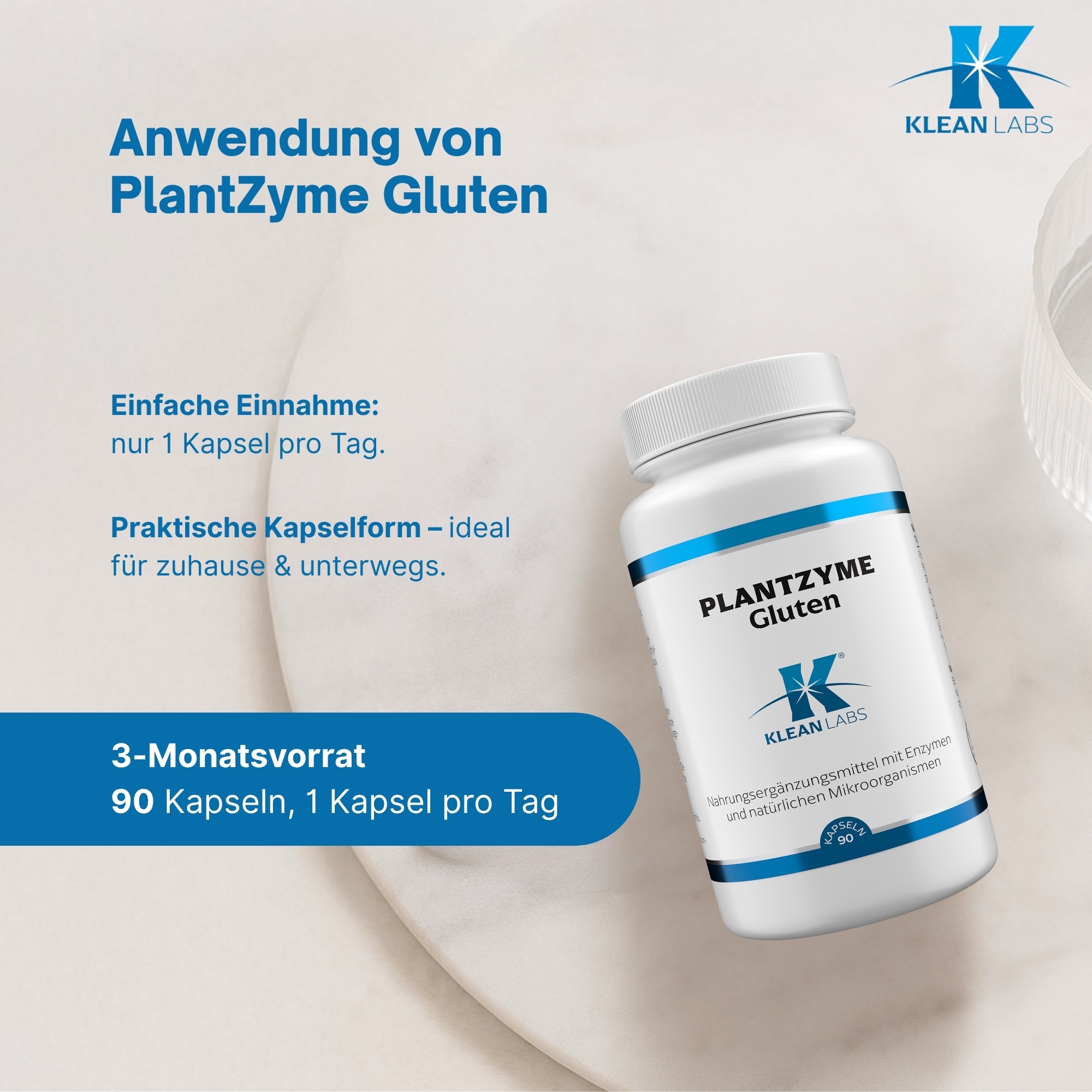 Produktfoto: PlantZyme Gluten KLEAN LABS