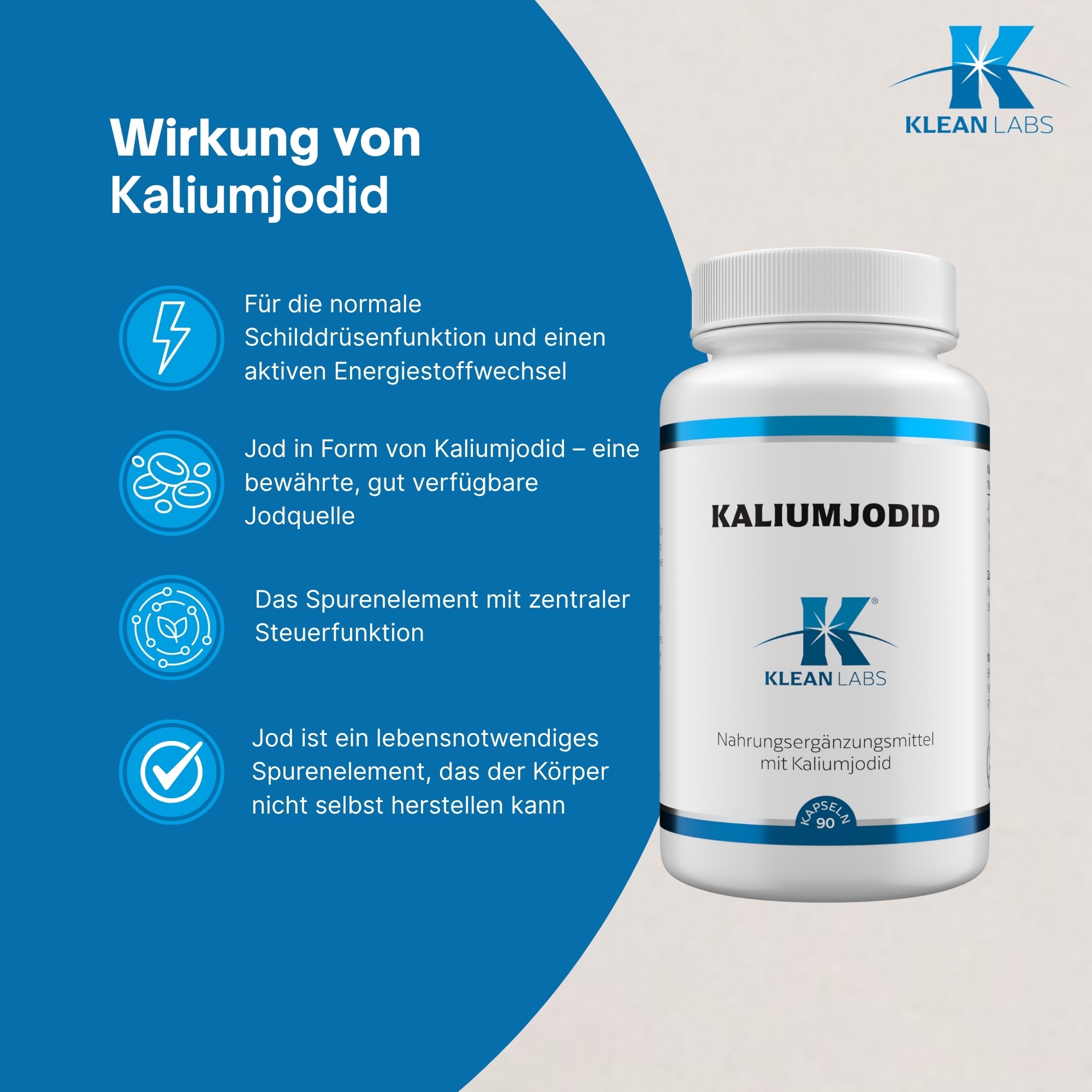 Produktfoto: Kaliumjodid KLEAN LABS