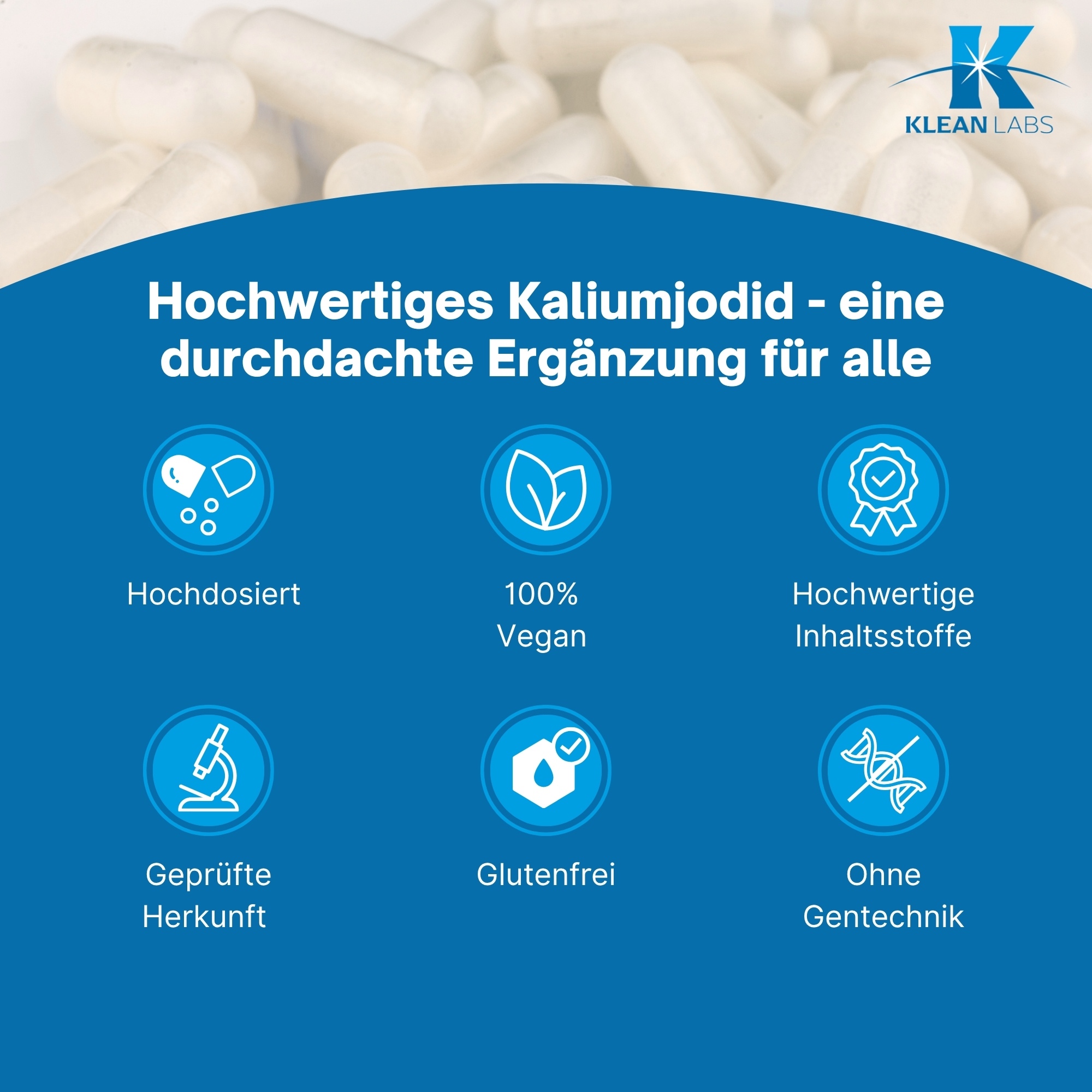 Produktfoto: Kaliumjodid KLEAN LABS