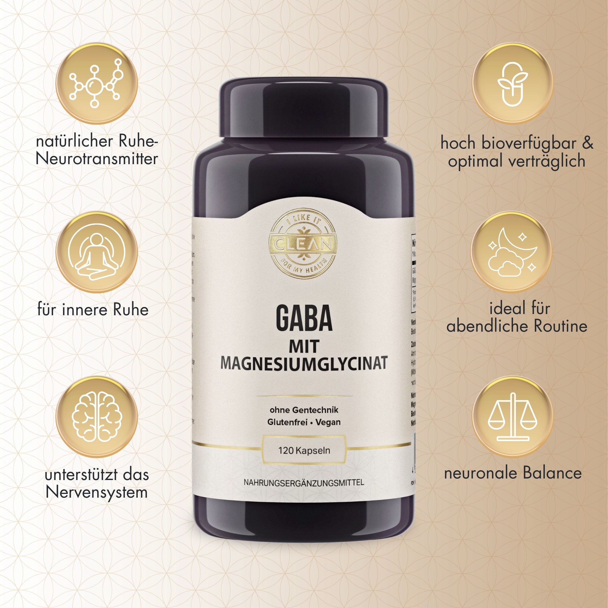 Produktfoto: GABA mit Magnesiumglycinat | i like it clean