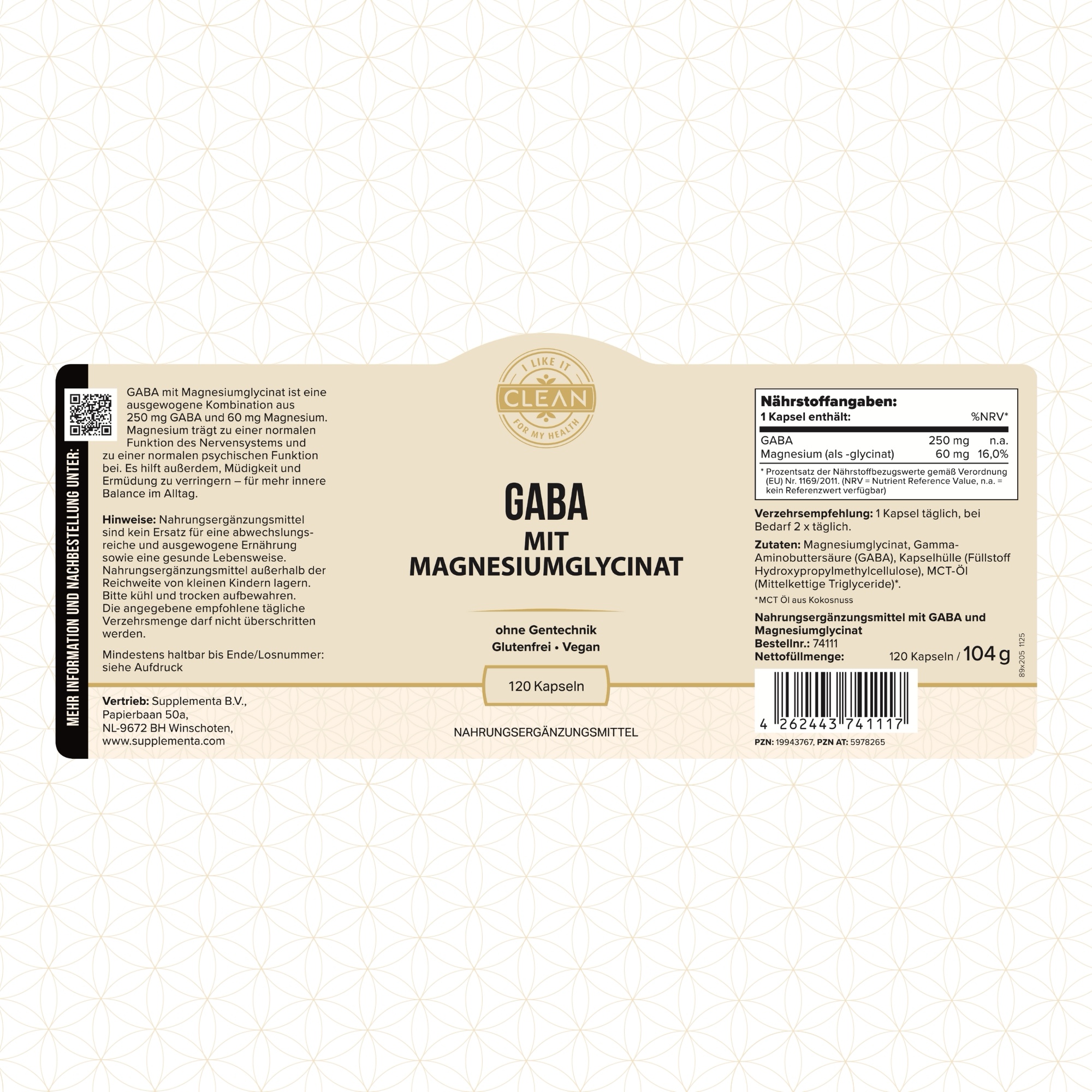 Produktfoto: GABA mit Magnesiumglycinat | i like it clean