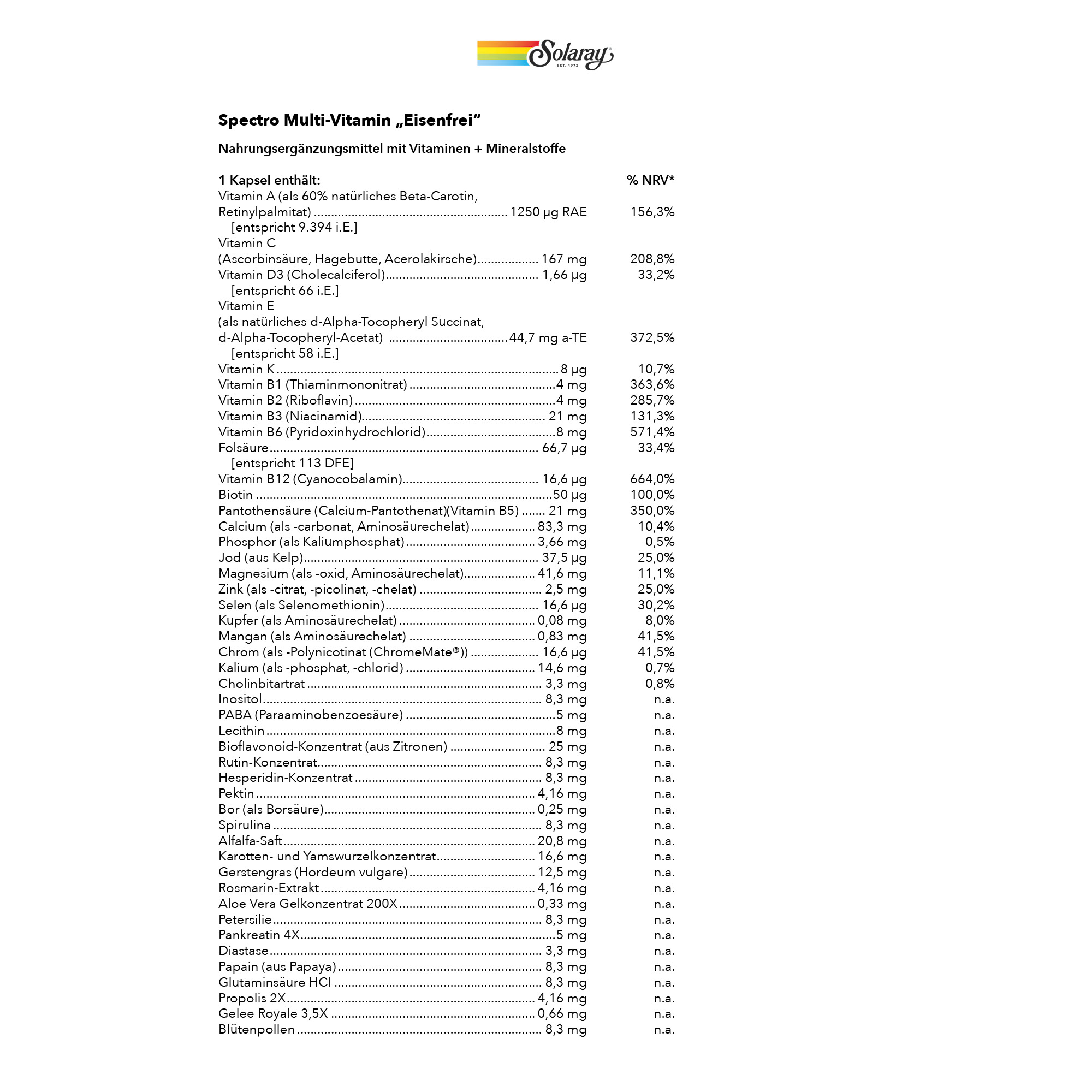 Produktfoto: Spectro Multi-Vitamin Eisenfrei, 250 K
