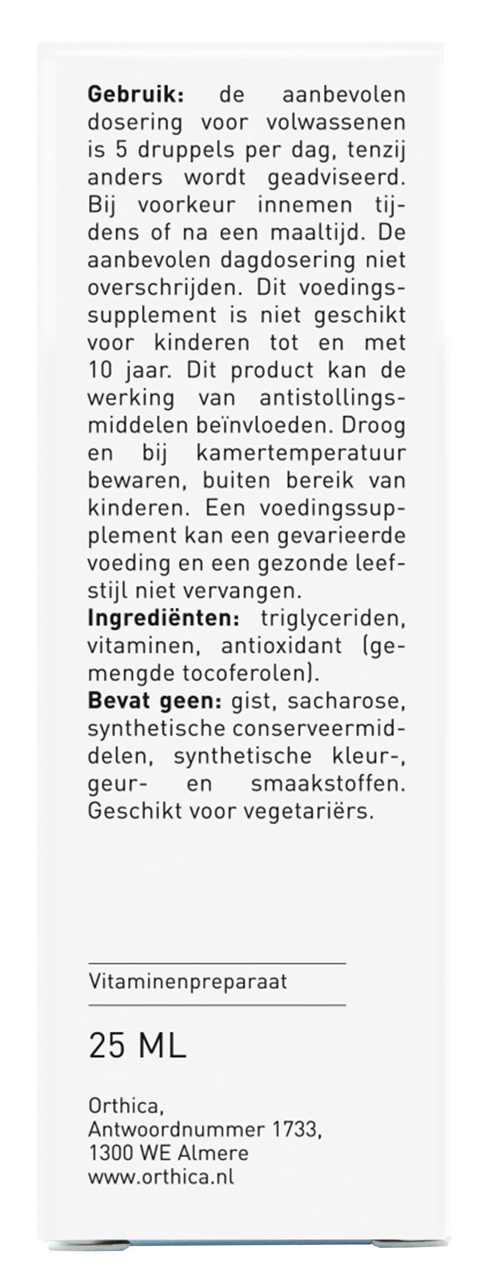 Produktfoto: D3 & K2 Tropfen Orthica