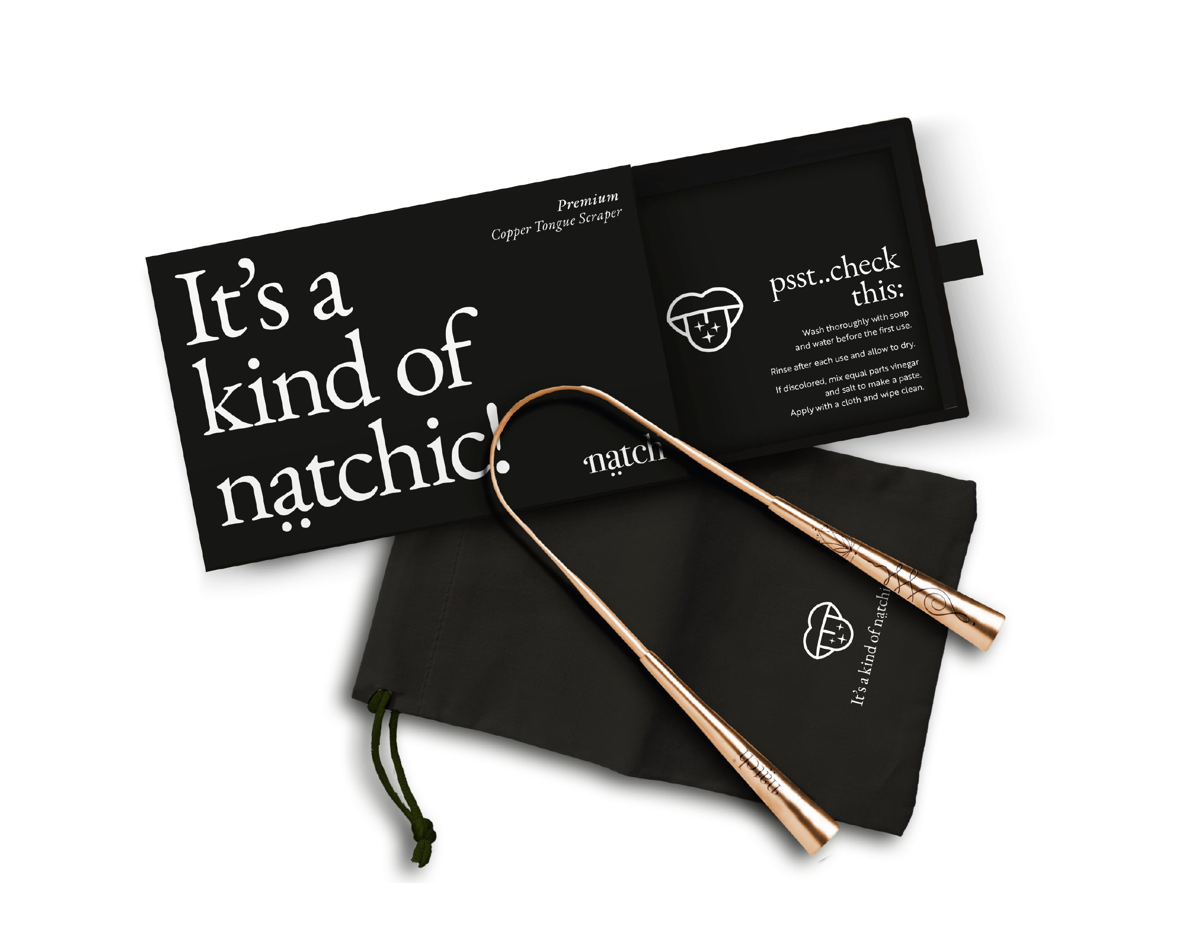 Produktfoto: Premium Copper Tongue Scraper | Natch