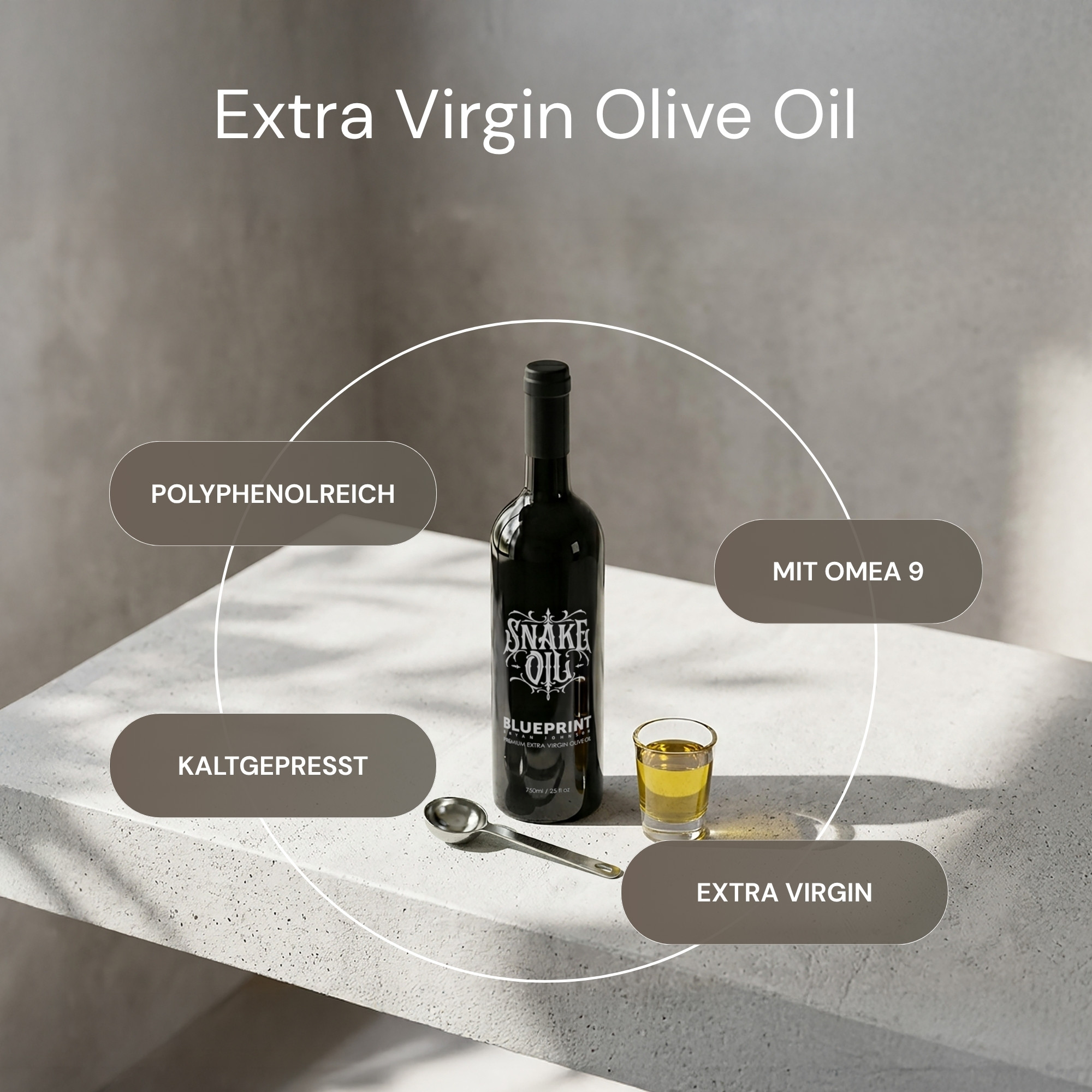 Produktfoto: Extra Virgin Olivenöl |  Bryan Johnson