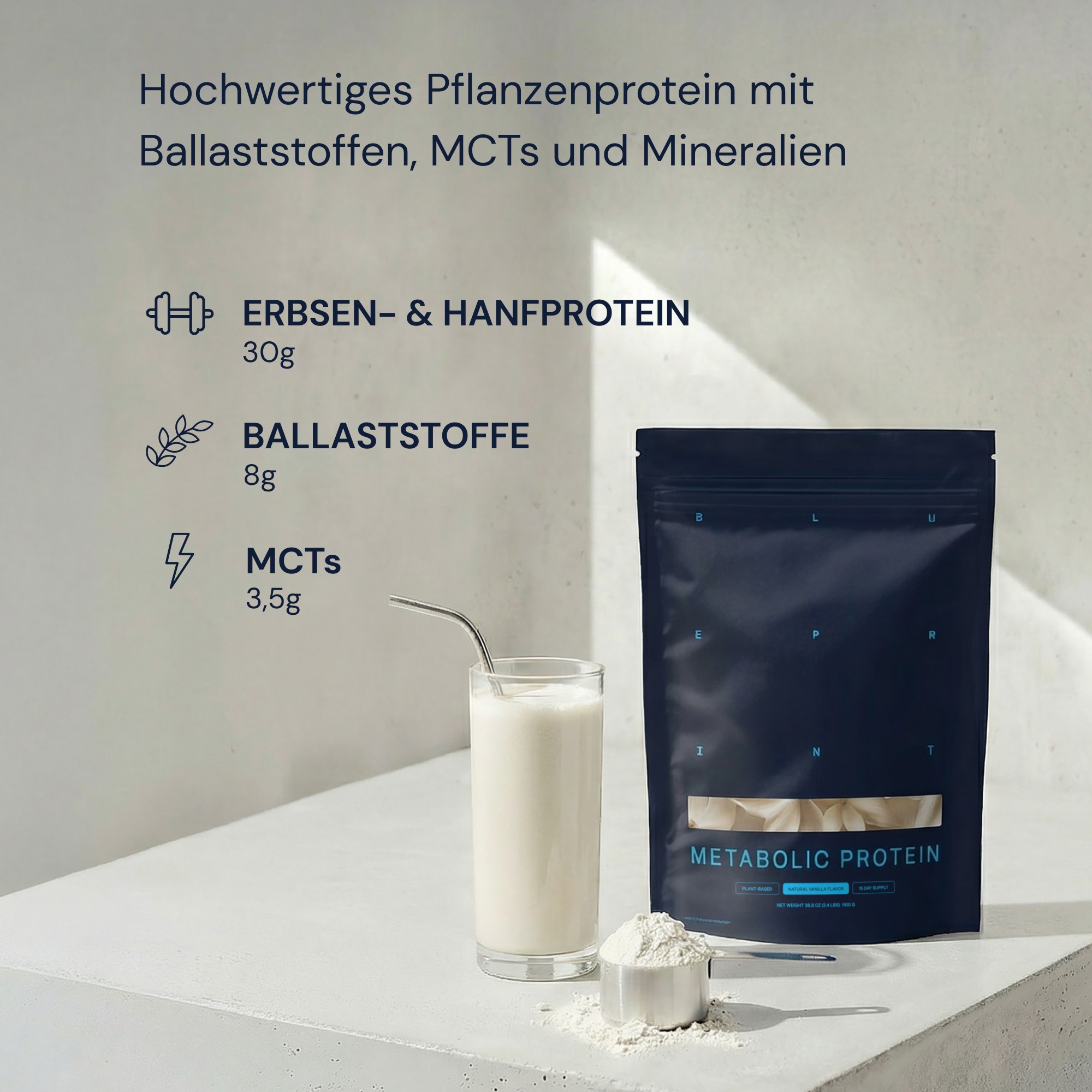 Produktfoto: Metabolic Protein -Vanille  |  Bryan Johnson
