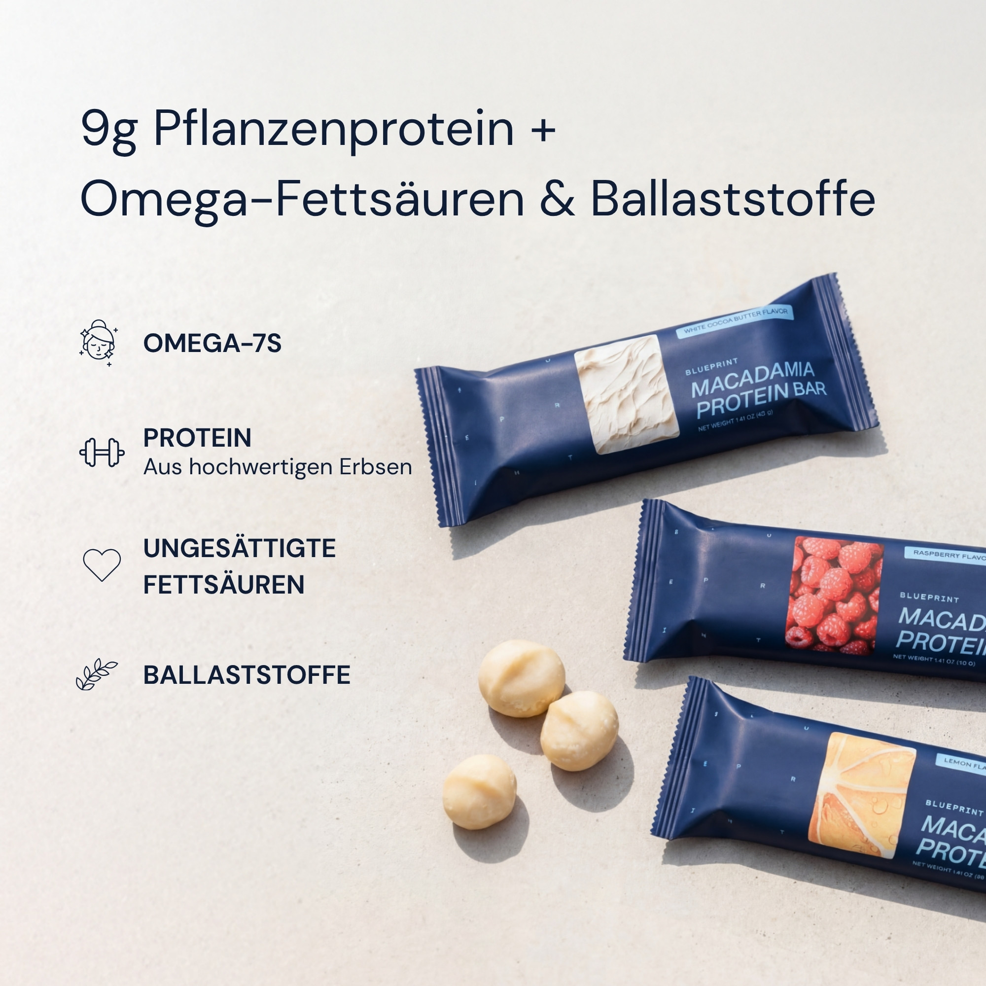 Produktfoto: Macadamia Protein Riegel |  Bryan Johnson