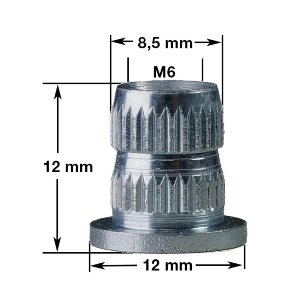 Fix-A-Form Gewindestück (12 x 12 mm / M6), verzinkt, Bild 2