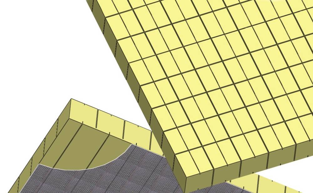 Close-up image of a rigid PVC foam sheet with grooves and channels.