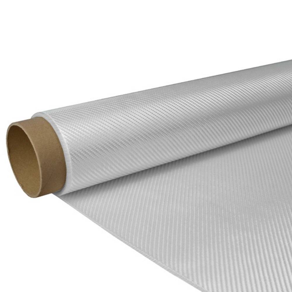 A roll of white fabric with a textured surface, partially unrolled. The fabric is wrapped around a cardboard tube.