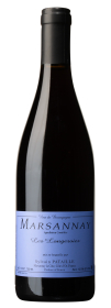 Produktfoto: Burgunderflasche mit blauem Etikett. Aufschrift: Marsannay, Les Longeroies, Sylvain Pataille, 750 ml, 12,5% Vol.