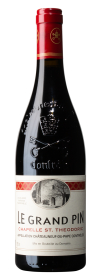 Produktfoto: Flasche Burgunderwein, Etikett 'Le Grand Pin', Chapelle St. Theodoric, Châteauneuf-du-Pape.