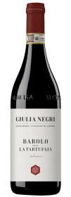 Produktfoto: Eine Flasche Rotwein mit dem Etikett 'Giulia Negri Barolo La Tartufaia'.