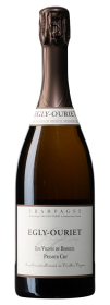 Produktfoto: Hochwertige Champagnerflasche mit Etikett "Egly-Ouriet Les Vignes de Bisseuil Premier Cru". Dunkle Kapsel.