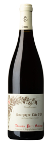 Produktfoto: Hochwertige Burgunderflasche mit Etikett 'Bourgogne Côte d'Or' und 'Domaine Pierre Guillemot'.