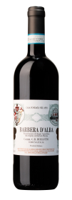 Produktfoto: Hochwertige Weinflasche mit Etikett “Barbera d'Alba“ von Comm. G.B. Burlotto, Verduno, Italien.