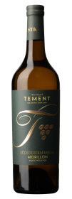 Produktfoto: Hochwertige Weinflasche mit grünem Etikett und goldener Schrift. Aufschrift: Weingut Tement, Südsteiermark, Morillon, Muschelkalk.