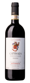 Produktfoto: Flasche Rotwein Gattinara Riserva von Antoniolo, 750 ml, 14% Alkohol.