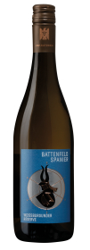 Produktfoto: Flasche Weissburgunder Reserve von Battenfeld Spanier mit blauem Etikett und VDP.GUTSWEIN-Logo.