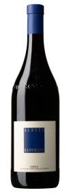 Produktfoto: Eine Weinflasche mit blauem Etikett “Aleste Sandrone“ und der Aufschrift “Barolo“.