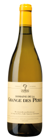 Produktfoto: Weißweinflasche Domaine de la Grange des Pères mit gelbem Etikett und Korken.