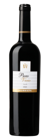 Produktfoto: Eine Weinflasche mit dem Etikett 'Puro Vicio Syrah 2021 Inurrieta'.