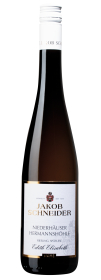 Produktfoto: Weinflasche mit Etikett 'Jakob Schneider', Riesling Spätlese.