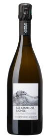 Produktfoto: Champagnerflasche mit Etikett 'Les Grandes Lignes'.