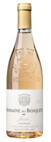 Produktfoto: Weinflasche Domaine des Bosquets Gigondas mit Etikett.