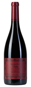 Produktfoto: Flasche mit rotem Etikett. Aufschrift: Nusserhof Elda Vino Rosso. 12% vol, 750 ml, Bozen, Italien.