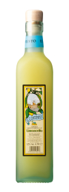 Produktfoto: Eine Flasche Limoncello mit gelbem Etikett und der Aufschrift “Il Convento“. Alkoholgehalt: 32% Vol. 50 cl.